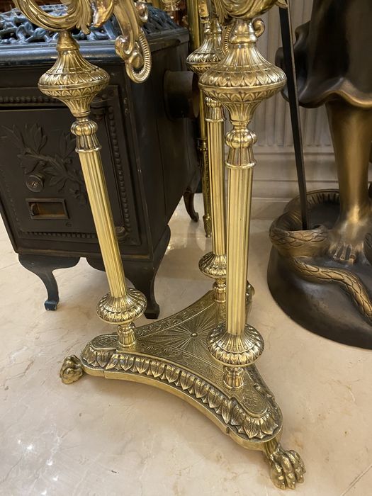 Masuta bronz masiv/ blat sticla securizata