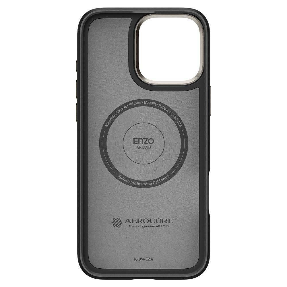 Кейс spigen enzo aramid mag magsafe за iphone 16 pro max - black/natur