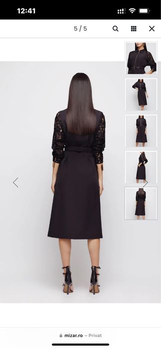 Rochoe midi neagra eleganta