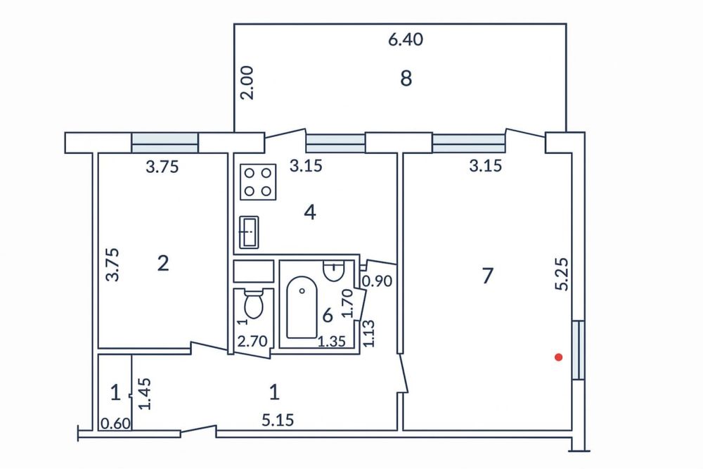 Продается квартира - 2/2/5 на Карасу 2 - 60 м2 - без ремонта