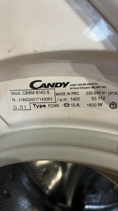 Резервни части пералня Candy CBWM 814D-S