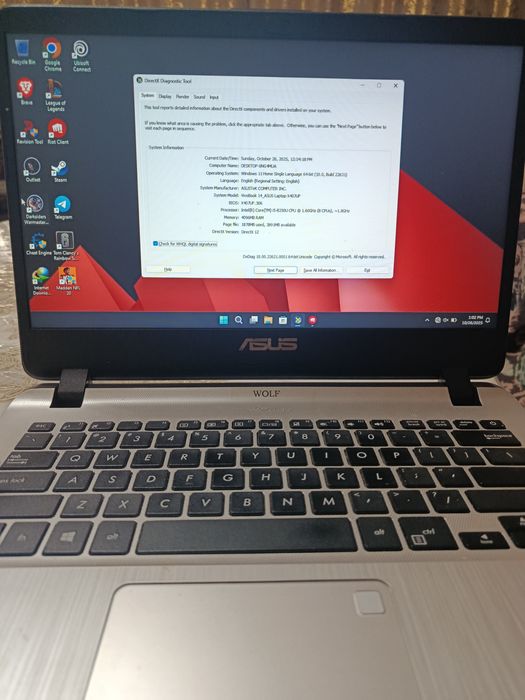 Vivobook Asus laptop X407UF