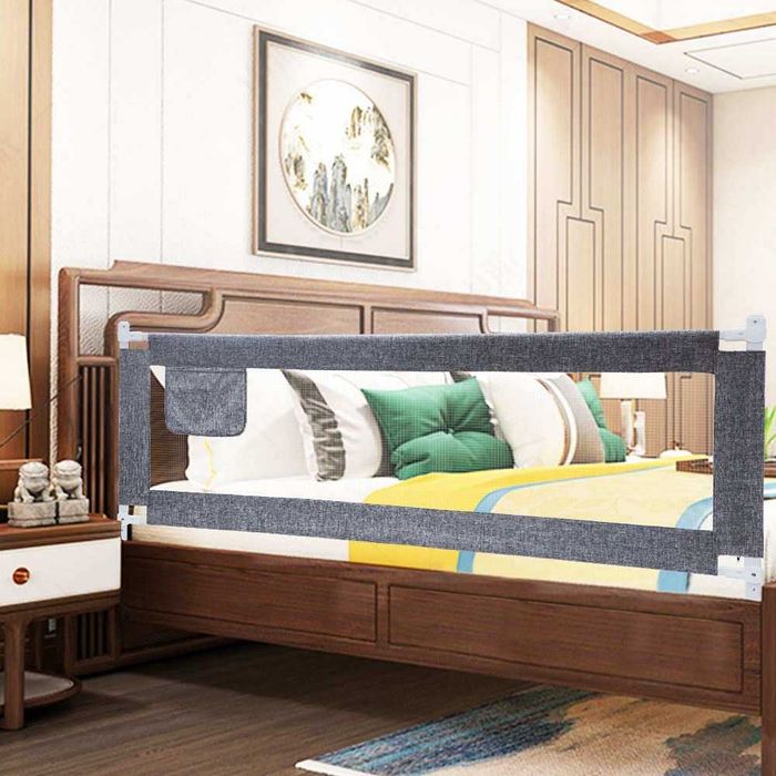 Bariera protectie pat 200 cm cu inaltime ajustabila Mapajoy