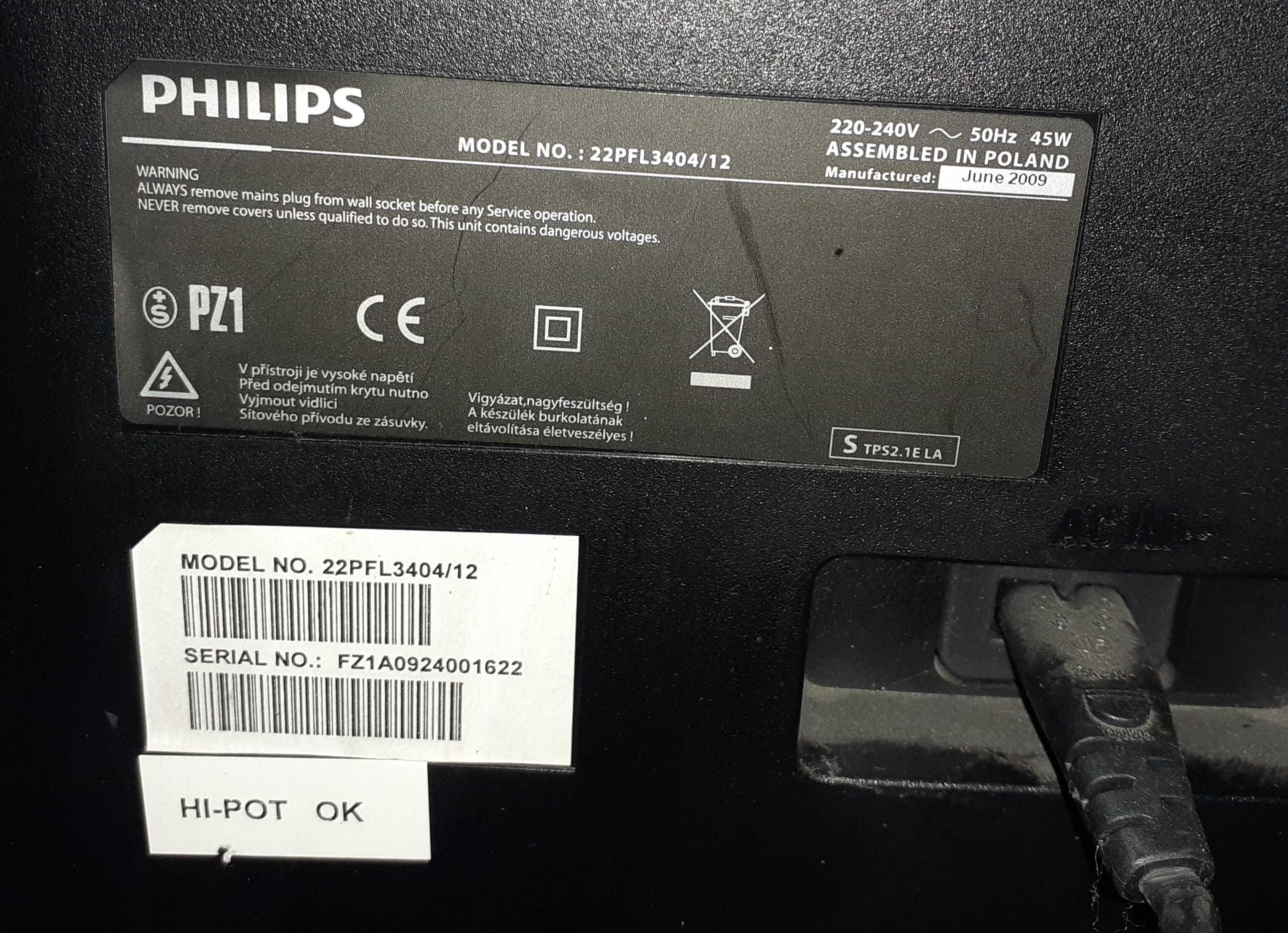 Телевизор монитор Philips  22 '
