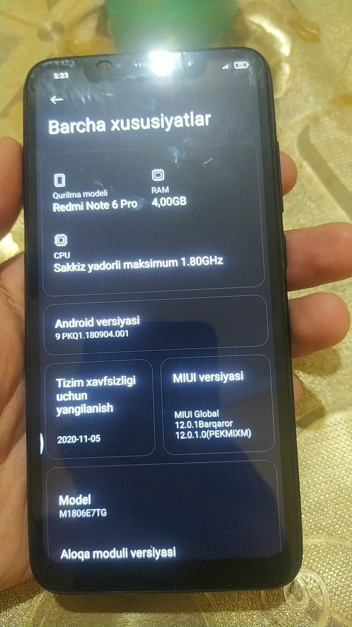 Redmi not 6 pro olidiganlar telefon qilsin