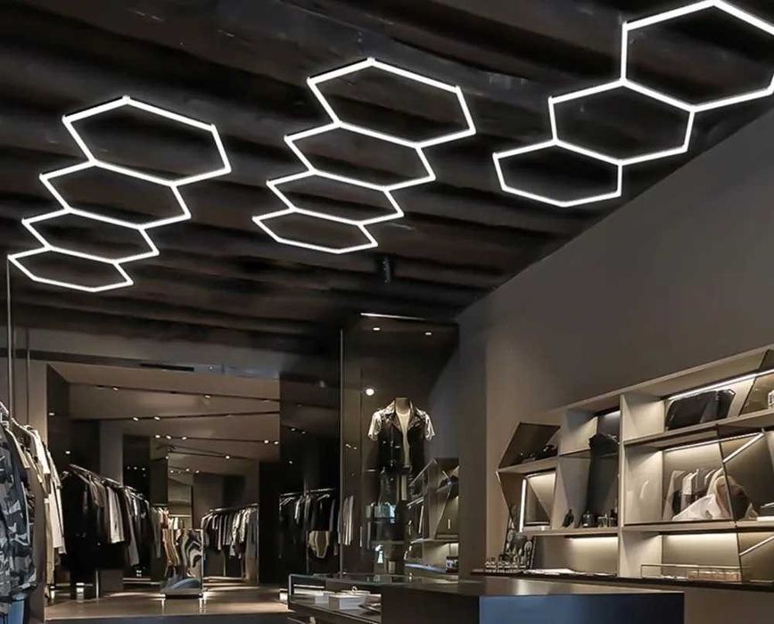 Модульное освещение соты, стрелки, ромбы