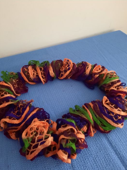 Deosebit fular dantelat multicolor