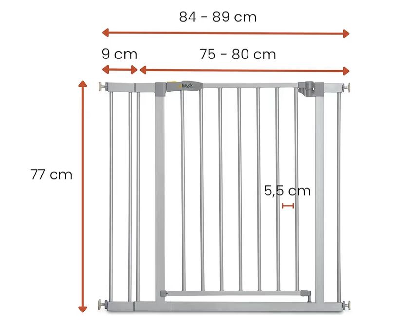 Poartă siguranță copii Hauck Stop N Safe 2 cu extensie 9 cm