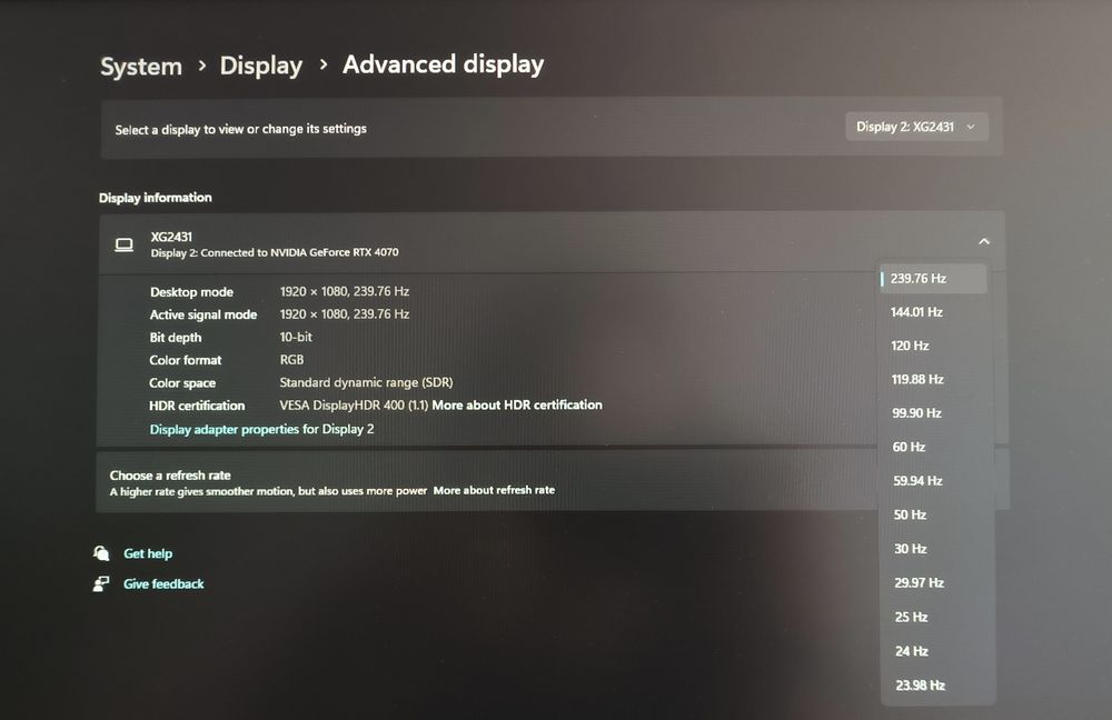 Monitor Viewsonic XG2431 240hz