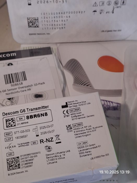Трансмиттер + 5 сенсоров Dexcom G6