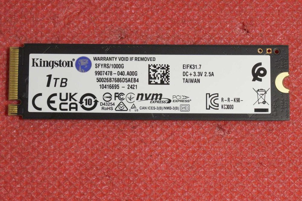 1TB SSD Nvme Kingston Fury Renegade - gen4, 7300/6000mbs / вкл ДДС