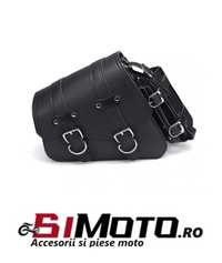 Geanta moto laterala cob cu suport apa custom chopper bobber coburi