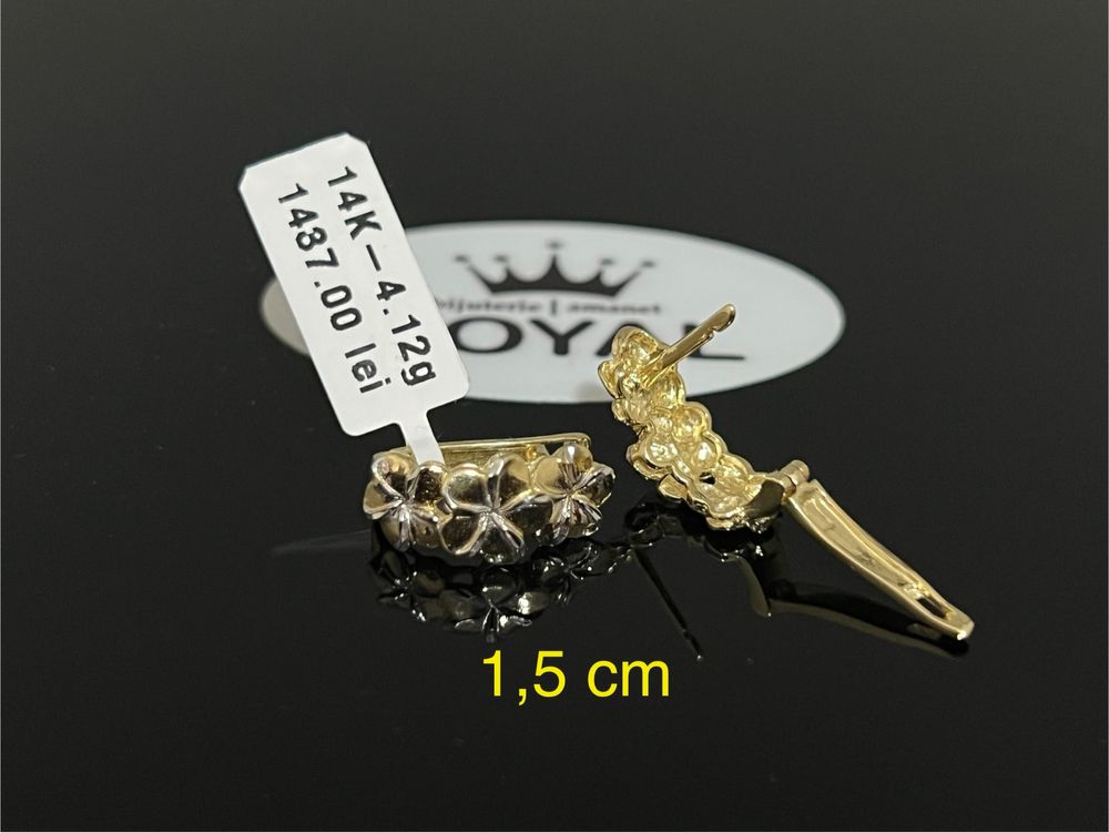 Bijuteria Royal CB : Cercei aur 14K 4,12 grame