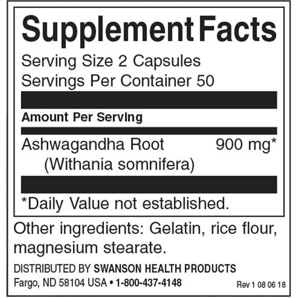 Swanson Ashwagandha 450 mg 100 cap