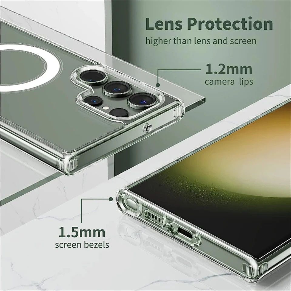 Силиконов калъф Magsafe за Samsung S22/S23/S24/S25 Plus и Ultra