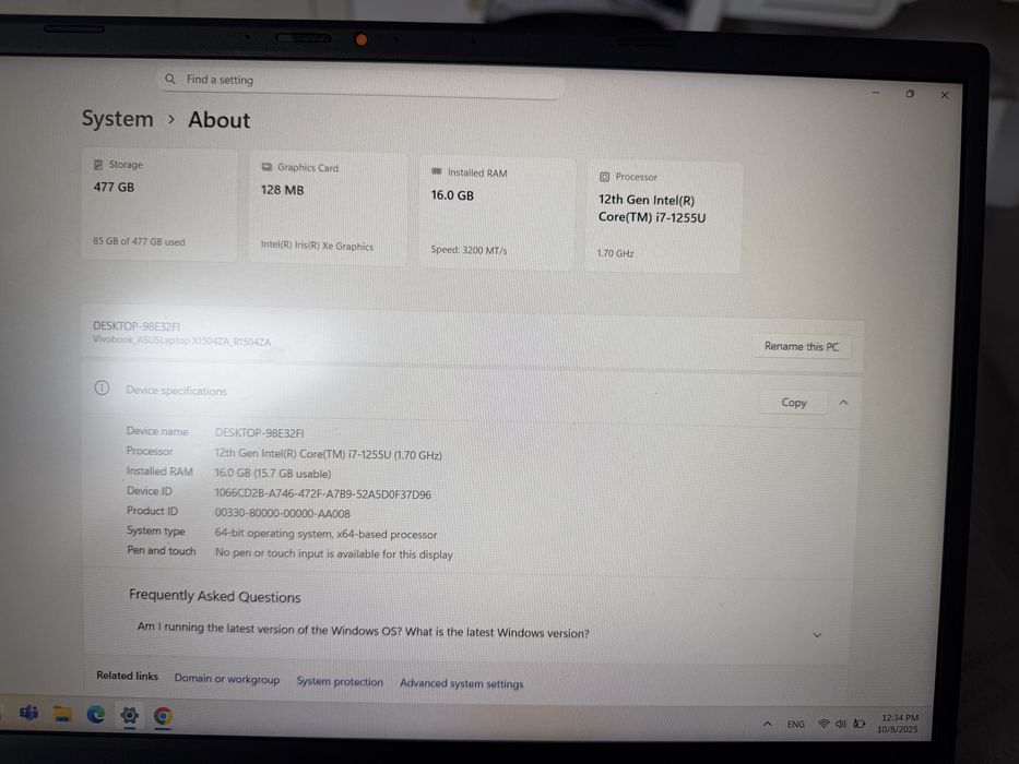 Asus Vivobook i7
