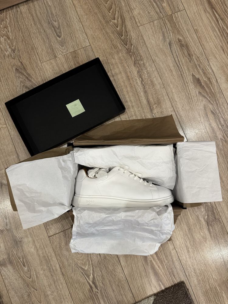 Оригинални Обувки BOSS Bulton – White on White