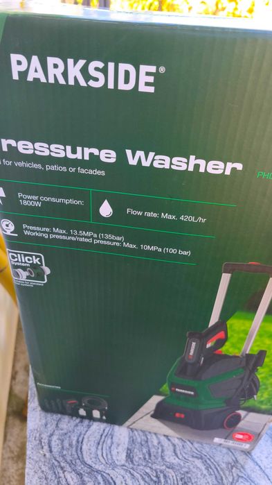 Aparat de spalat cu presiune parkside  1800w , nou sigilat