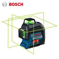 Лазерен  нивелир Bosch GLL 3-60 XG, Зелени линии, Обхват 30м, 3 х 360