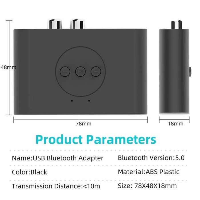 Receptor bluetooh 5.0 NFC BLS-B21 USB RCA Universal Auto Home Cinema