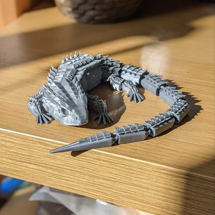Гибкий 3D-дракон(50cm) – уникальная модель для декора или подарка!