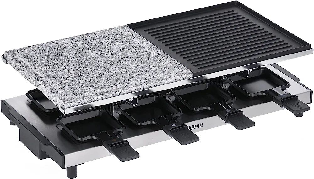 Raclette Severin RG cu piatra naturala de gratar si placa de gratar