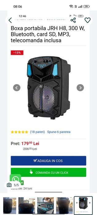 Boxă bluetoot nouă preț 90 lei