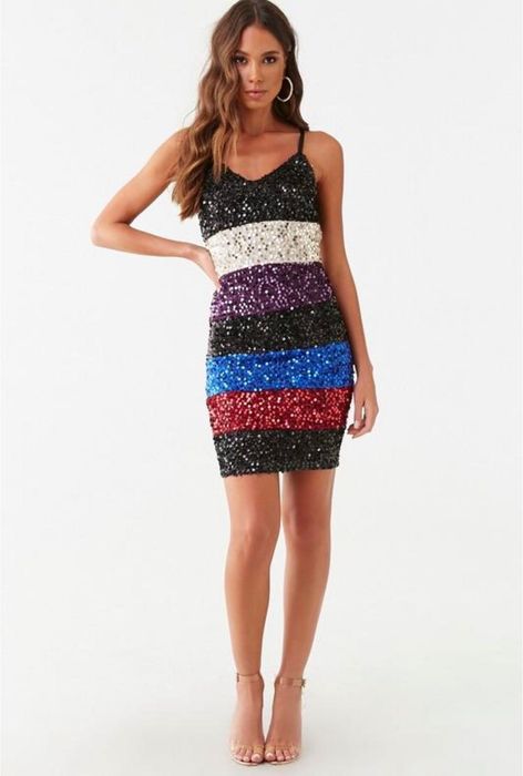 Къса рокля с пайети в различни цветове Forever21