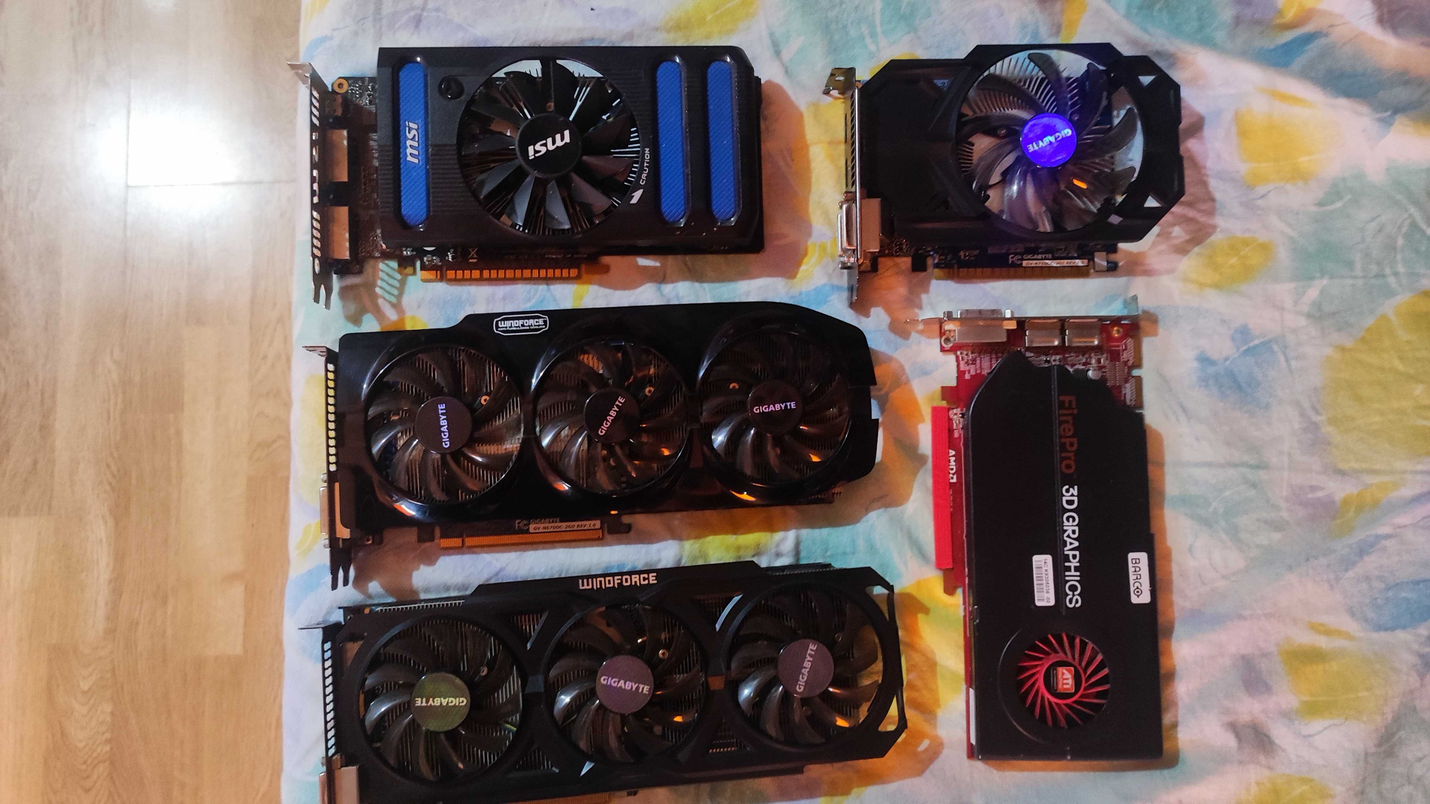 Dezmembrez lot  placi video defecte GTX 650 670 750 760 nu dau semnal
