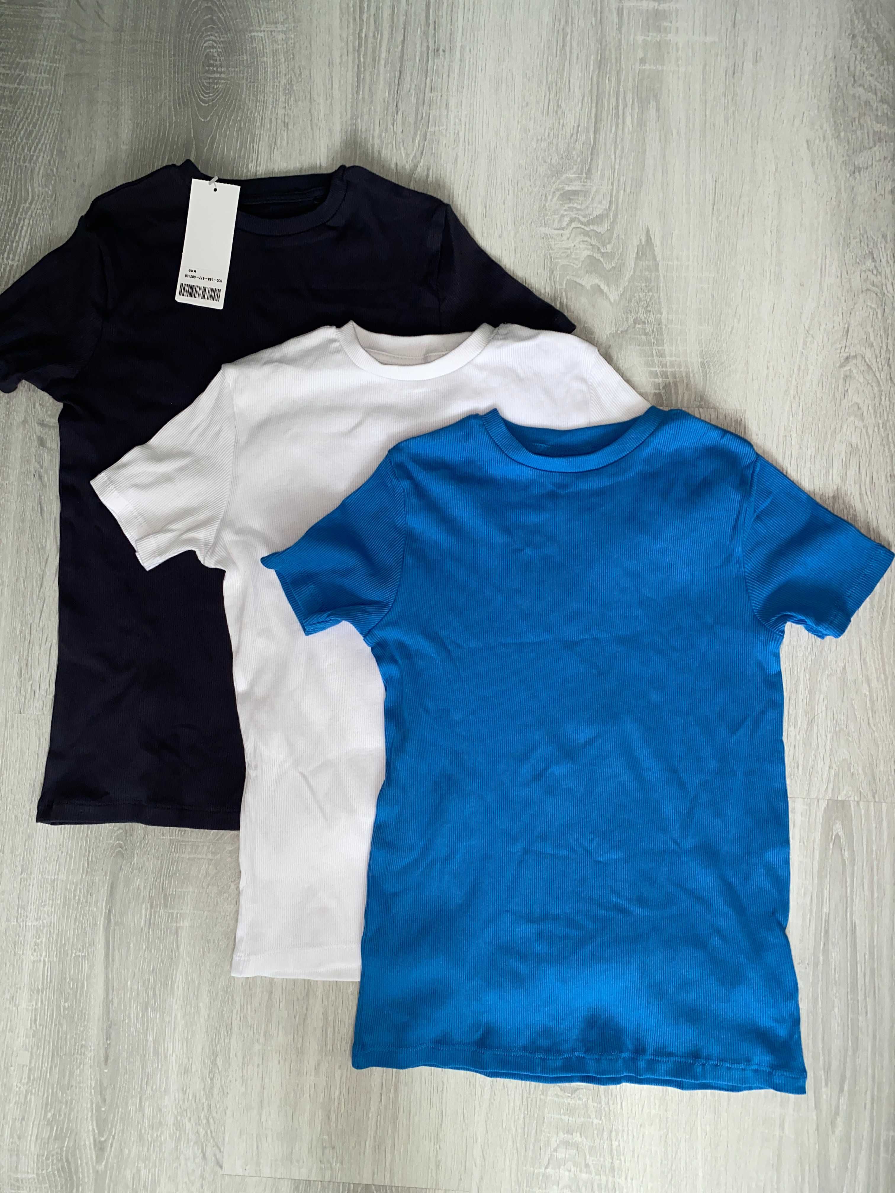NEXT комплект от 3 рипсени тениски за момче, тениска 9-10г / 140см