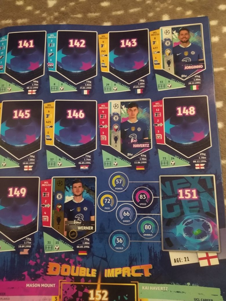 VAND URGENT!Catalog fotbaliști Topps 2023 UEFA champions league