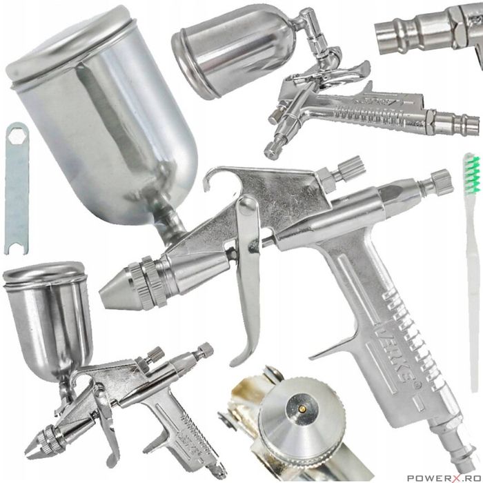 Pistol de vopsit pentru finisare si retus, 0.5 mm, 200 ml, Verke