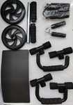 Set kit fitness Tomshoo negru articole sportive flexor manere flotari
