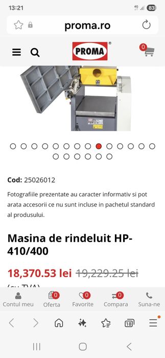 Utilaj grosime 380 v