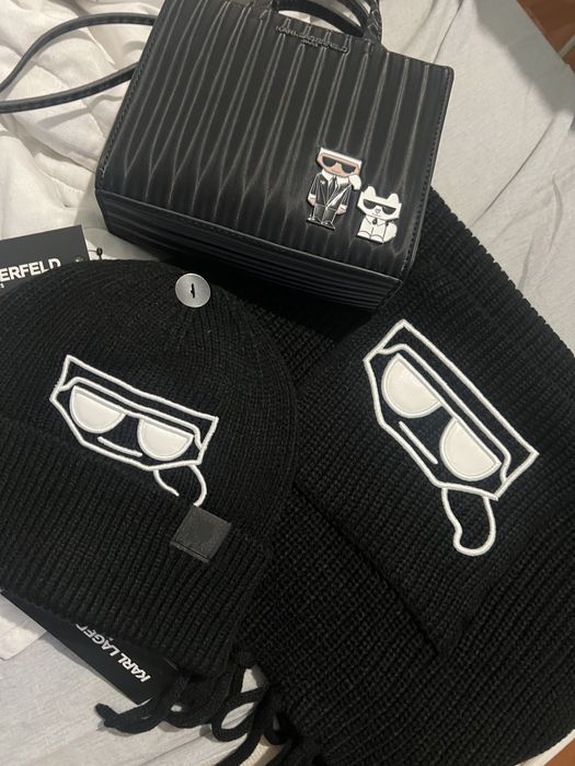 Шапка и шарф karl lagerfeld