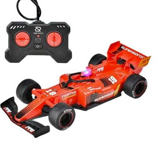 Masina de curse cu telecomanda, Efect de Spray, Neagra / Rosie