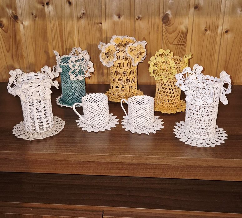 Vaze croșetate manual apretata manual