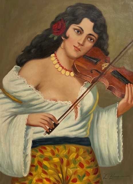 AUTENTIC! Tablou VECHI, mare-80x60cm+R, semnat ZOGU Zaharescu, Ulei/Pz