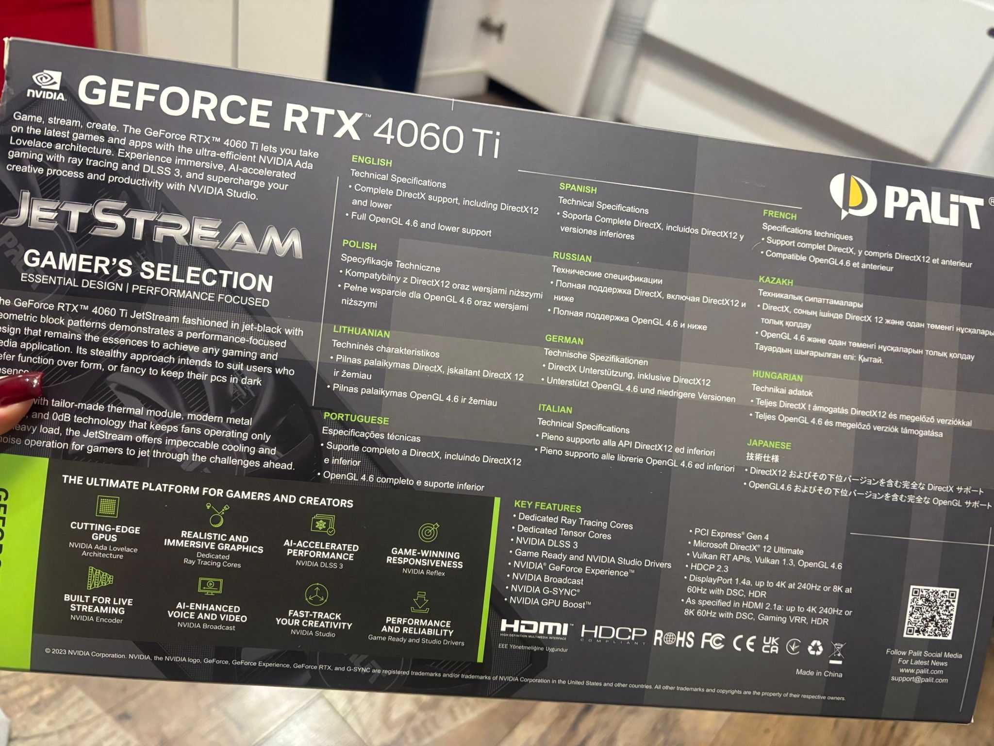 Видеокарта PALIT 4060TI 16GB OC