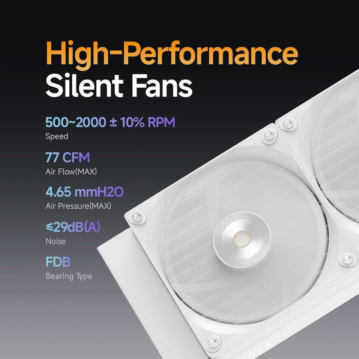 Cooler CPU Iota L24 WH Aio lcd digital,240mm ARGB,TDP 280W,AMD Intel