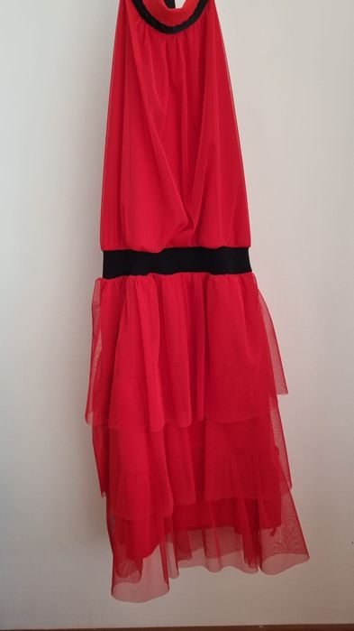 Rochie ocazie rosie din tulle, S
