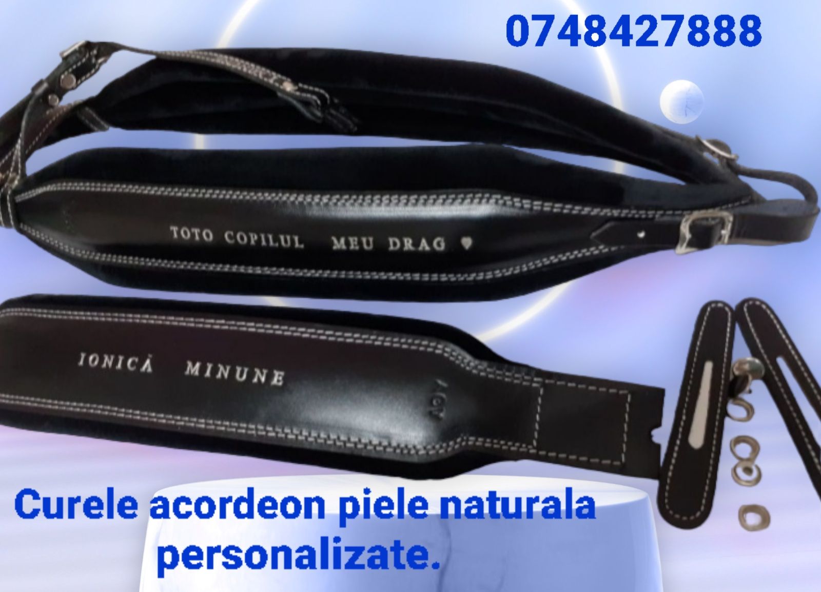 Curele acordeon piele naturală și catifea personalizate.. ..