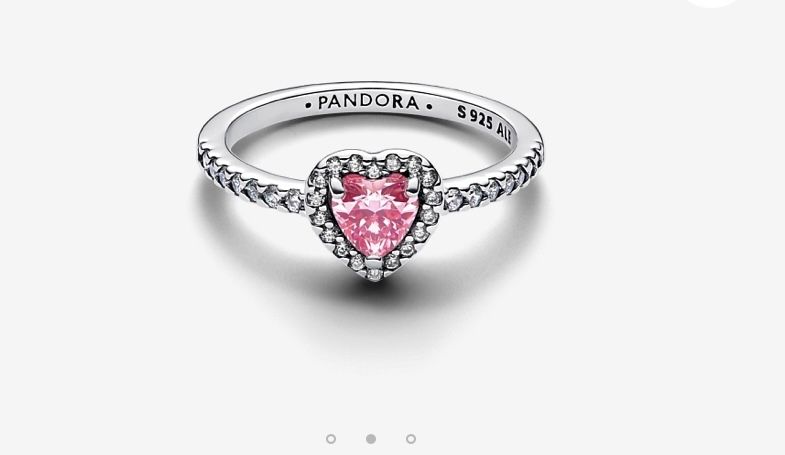 Кольцо Pandorа (Розовое сердце)