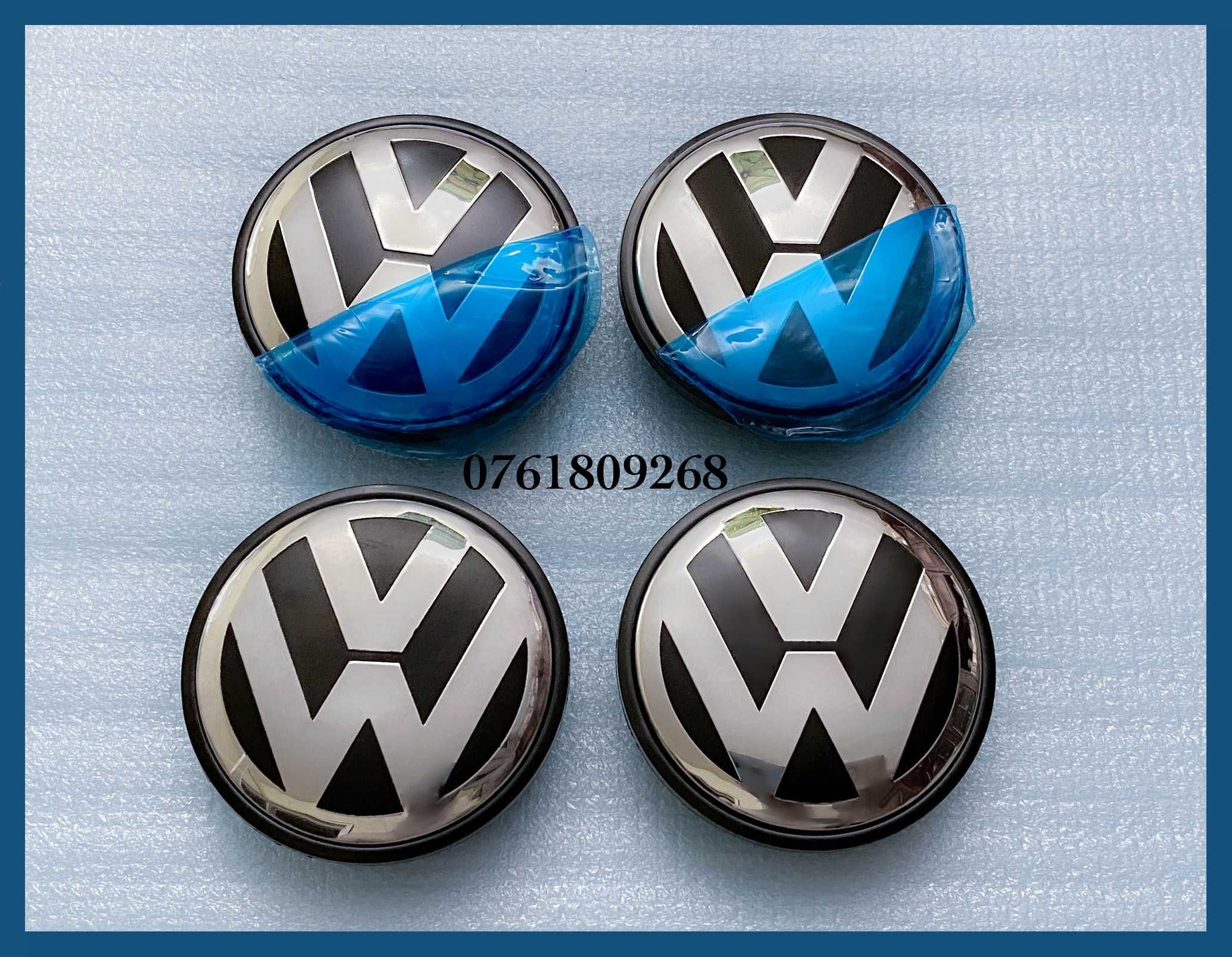 Set 4 capace 65mm 3B7601171 jante aliaj VW Golf Jetta Passat Tiguan