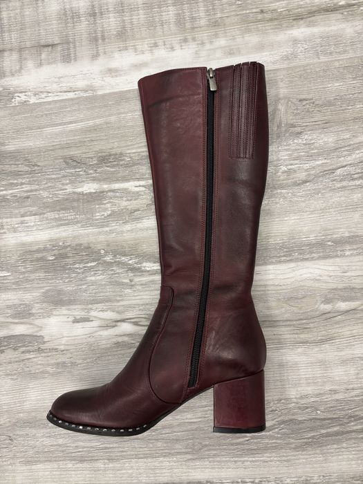 Ботуши GiAnni - в цвят бордо - естествена кожа