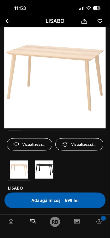 Masa Lisabo si 4 scaune Sigtrygg Ikea