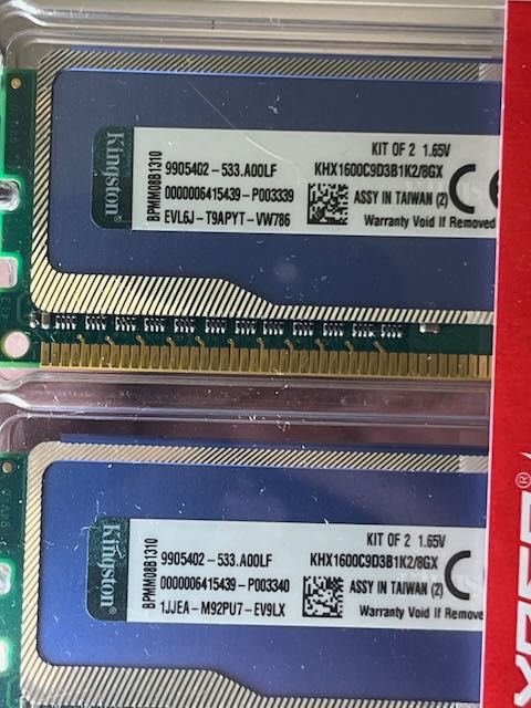 8GB DDR3 1666Mhz 2x4GB Kingston Blu