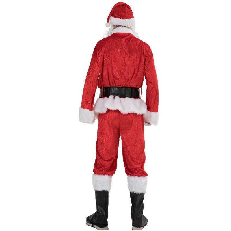 Costum Cosplay de Moș Crăciun Santa Claus pentru adulți nou 10 piese