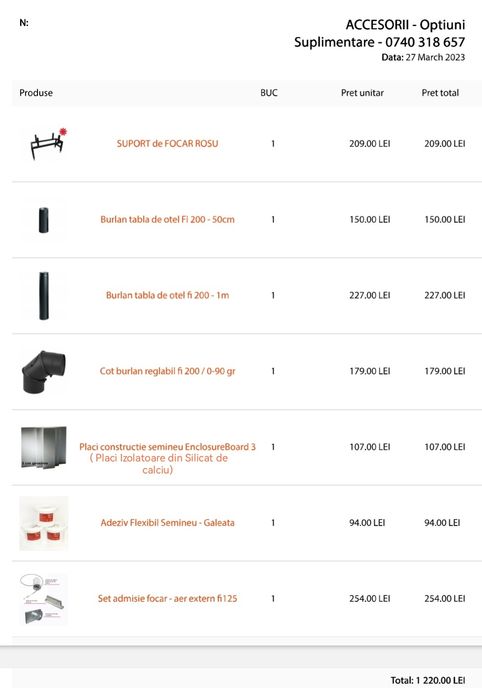 OFERTA Focar semineu fonta 10-13 Kw + Clapeta, Deflector Garantie 5ani