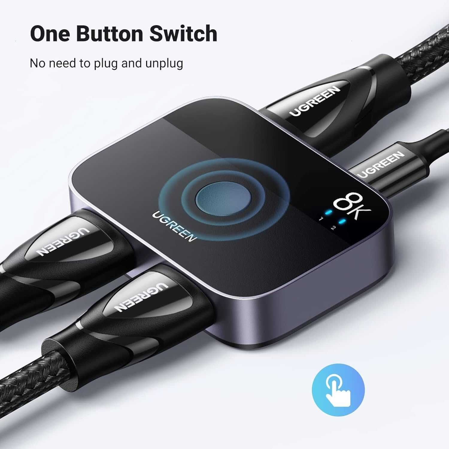 UGREEN HDMI 2.1 адаптер  8K -60Hz двупосочен 2 входа 1 изход